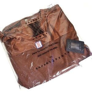 Savage X Fenty LVII Cropped Graphic Varsity Jersey Cookie Brown Limited Edition